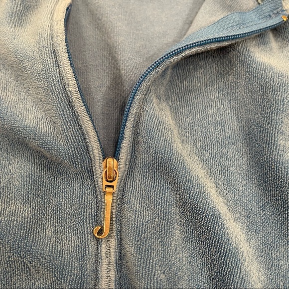 Juicy Couture blue terry cloth zip up hoodie with silver “J” - Picture 7 of 16